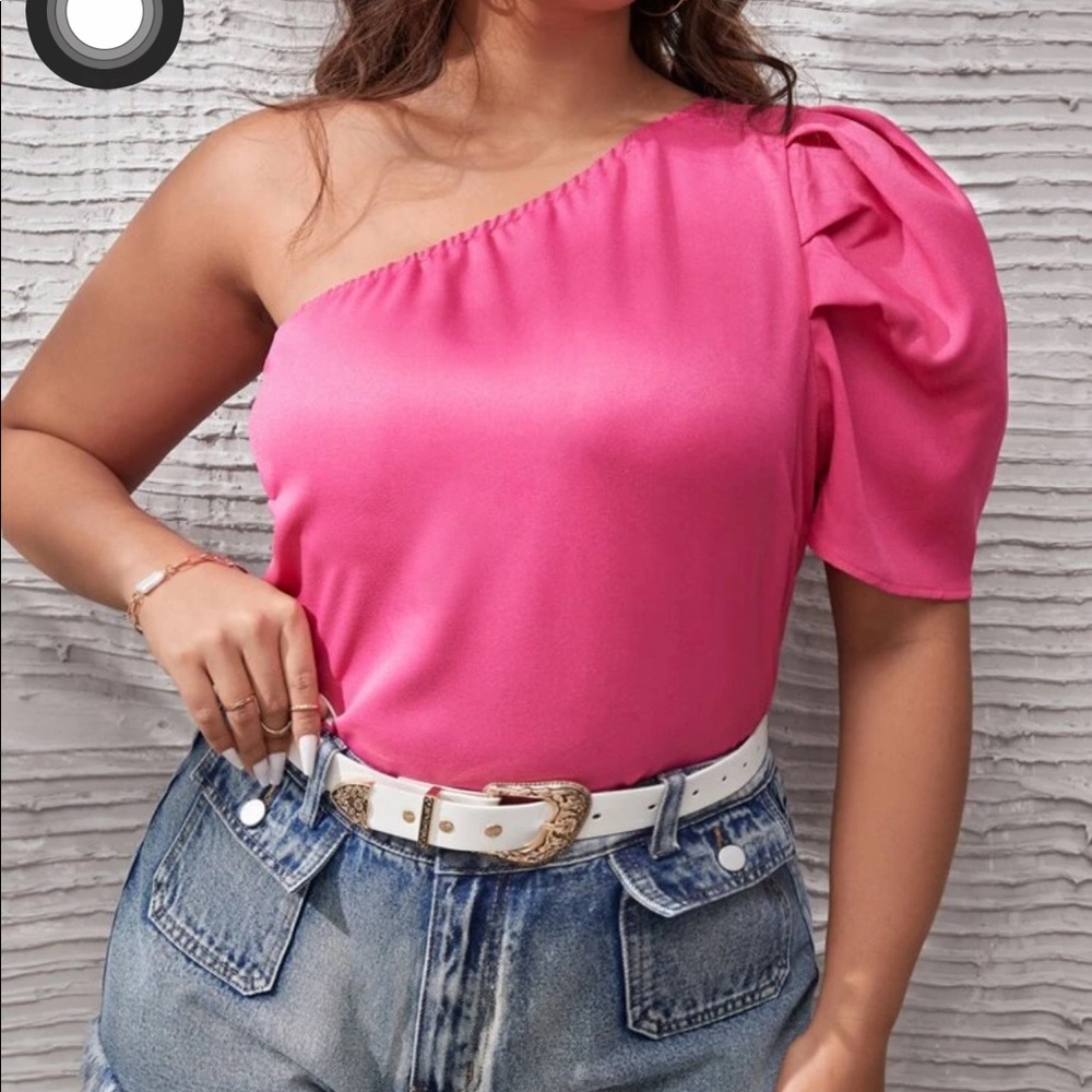 Pink Puff one Sleeve top